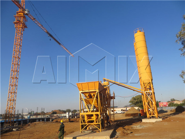 Mobile concrete mixing plant for sale