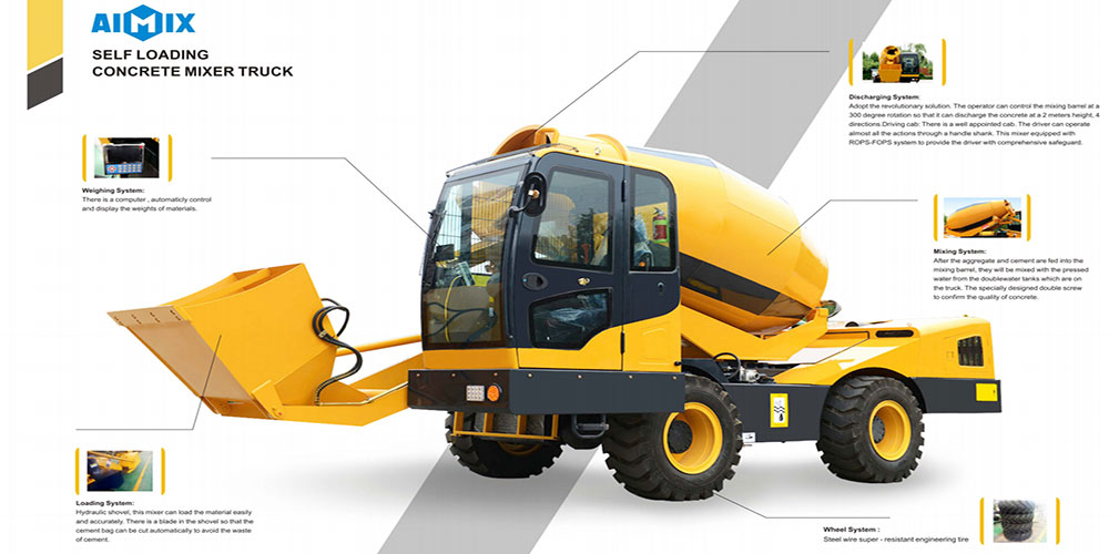 self loading concrete mixer