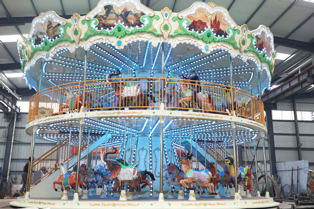 two layer carousel rides
