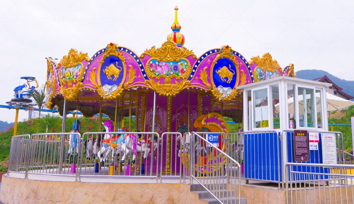 Fairground carousel amusement rides